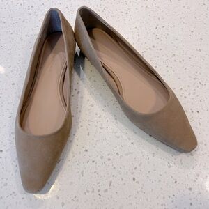Banana Republic Faux Suede Flats Taupe